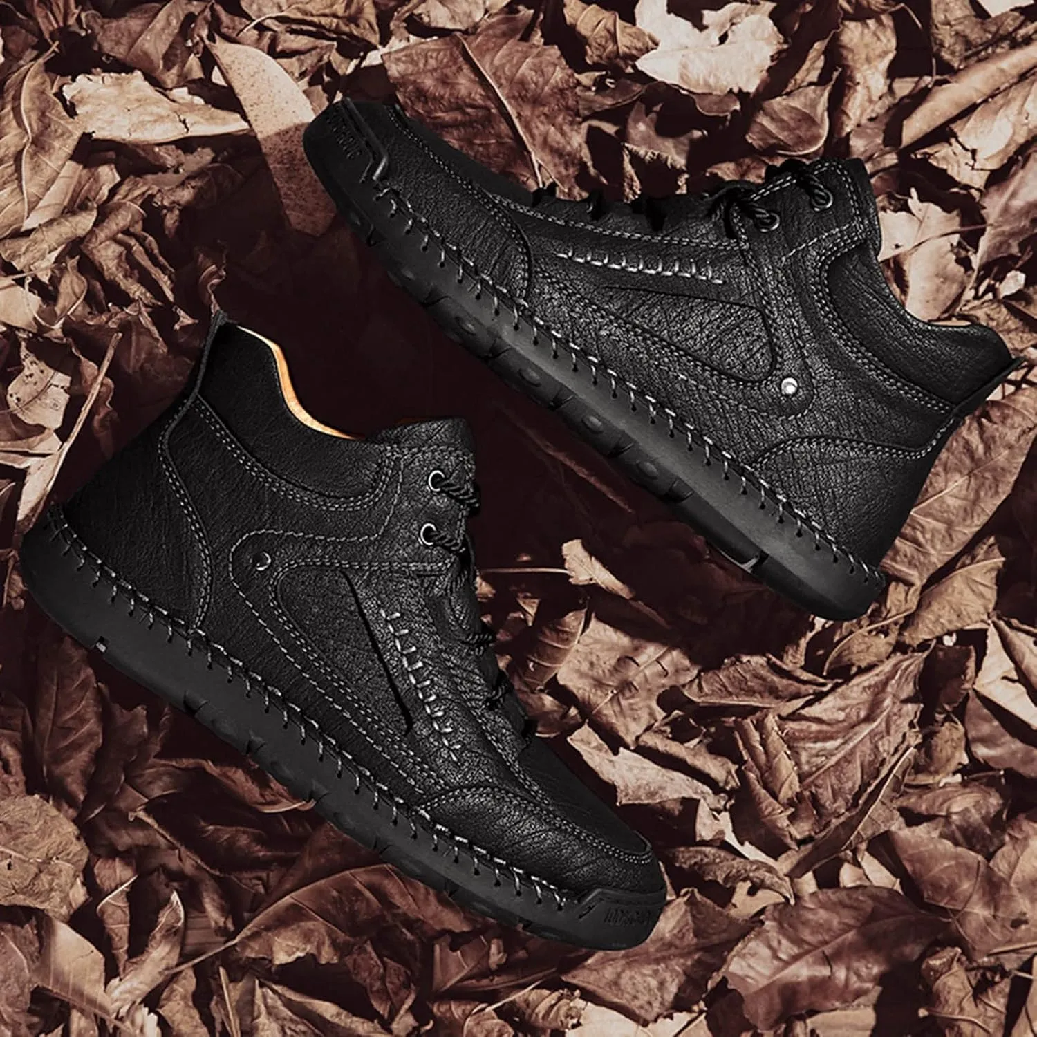 2022 New Large Size Border Handmade Retro Leather Comfortable Casual Shoes Leather Boot Shoes