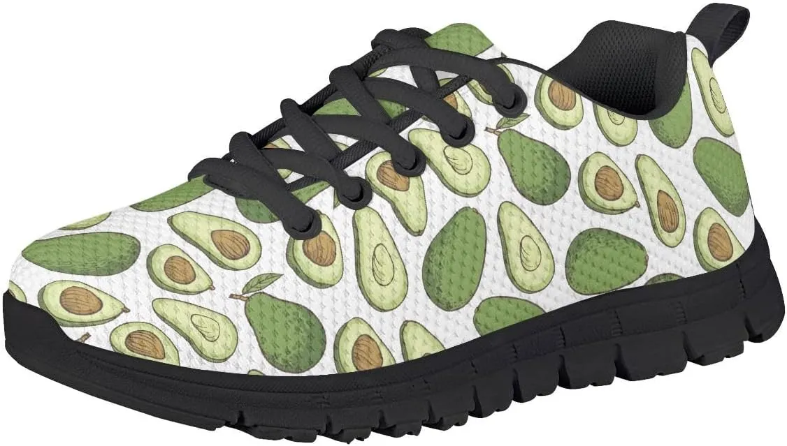 AmzPrint Black and White Cow Print Unisex-Child Tennis Shoes Lace-Up Casual Mesh Flat Sport Toddler Girl Tennis Shoes Size 7
