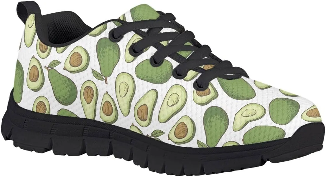 AmzPrint Black and White Cow Print Unisex-Child Tennis Shoes Lace-Up Casual Mesh Flat Sport Toddler Girl Tennis Shoes Size 7