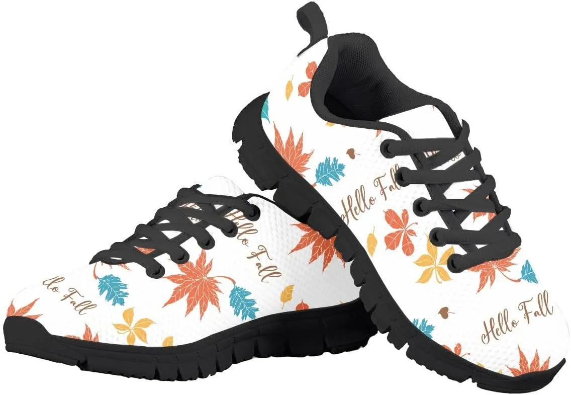 AmzPrint Donuts Print Low-Top Fashion Unisex-Child Walking Shoes Lightweight Lace-Up Girls Boys Black Sneakers Size 11.5