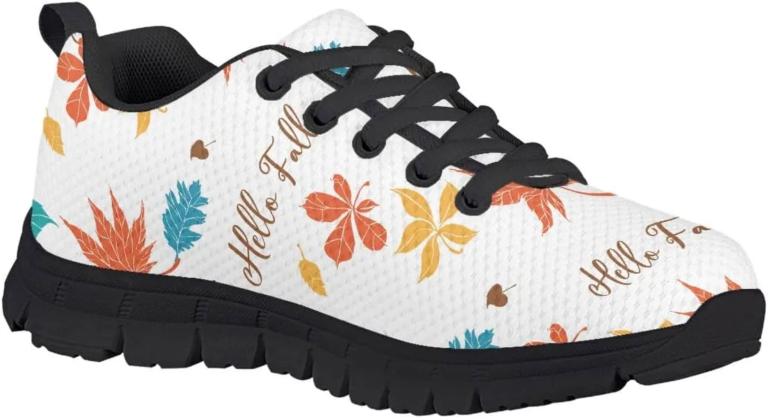 AmzPrint Donuts Print Low-Top Fashion Unisex-Child Walking Shoes Lightweight Lace-Up Girls Boys Black Sneakers Size 11.5
