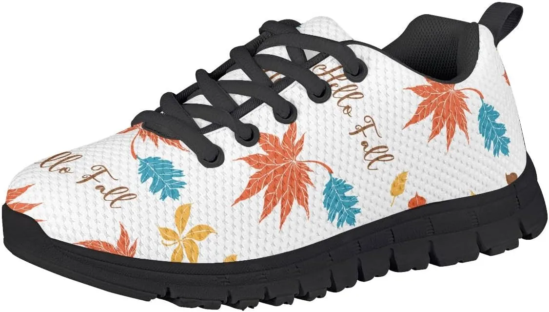 AmzPrint Donuts Print Low-Top Fashion Unisex-Child Walking Shoes Lightweight Lace-Up Girls Boys Black Sneakers Size 11.5