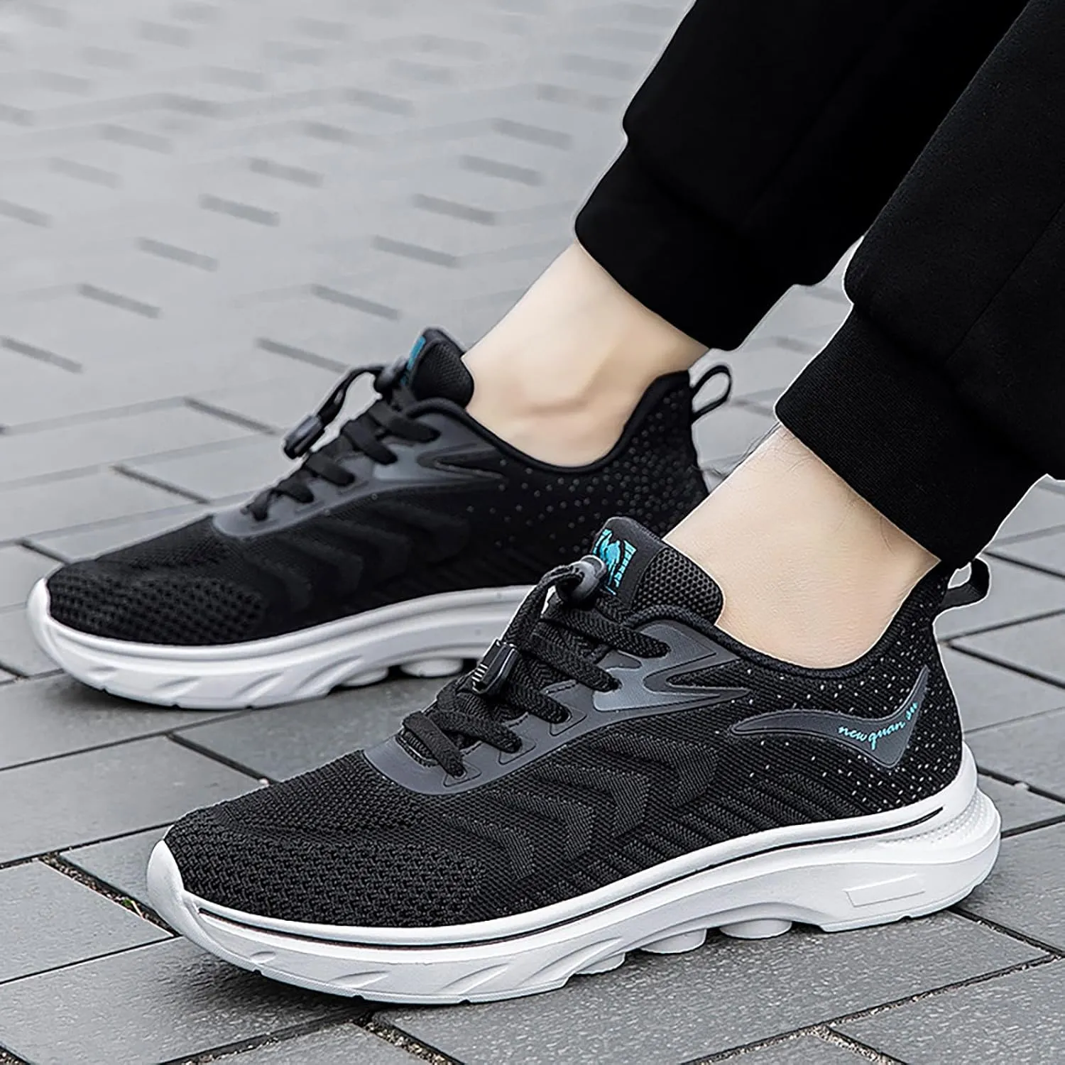 Arch Support Fitness Sneaker for Men Breathable Mesh Comfortable Tennis Shoe Men's Classic Casual Walking Shoes