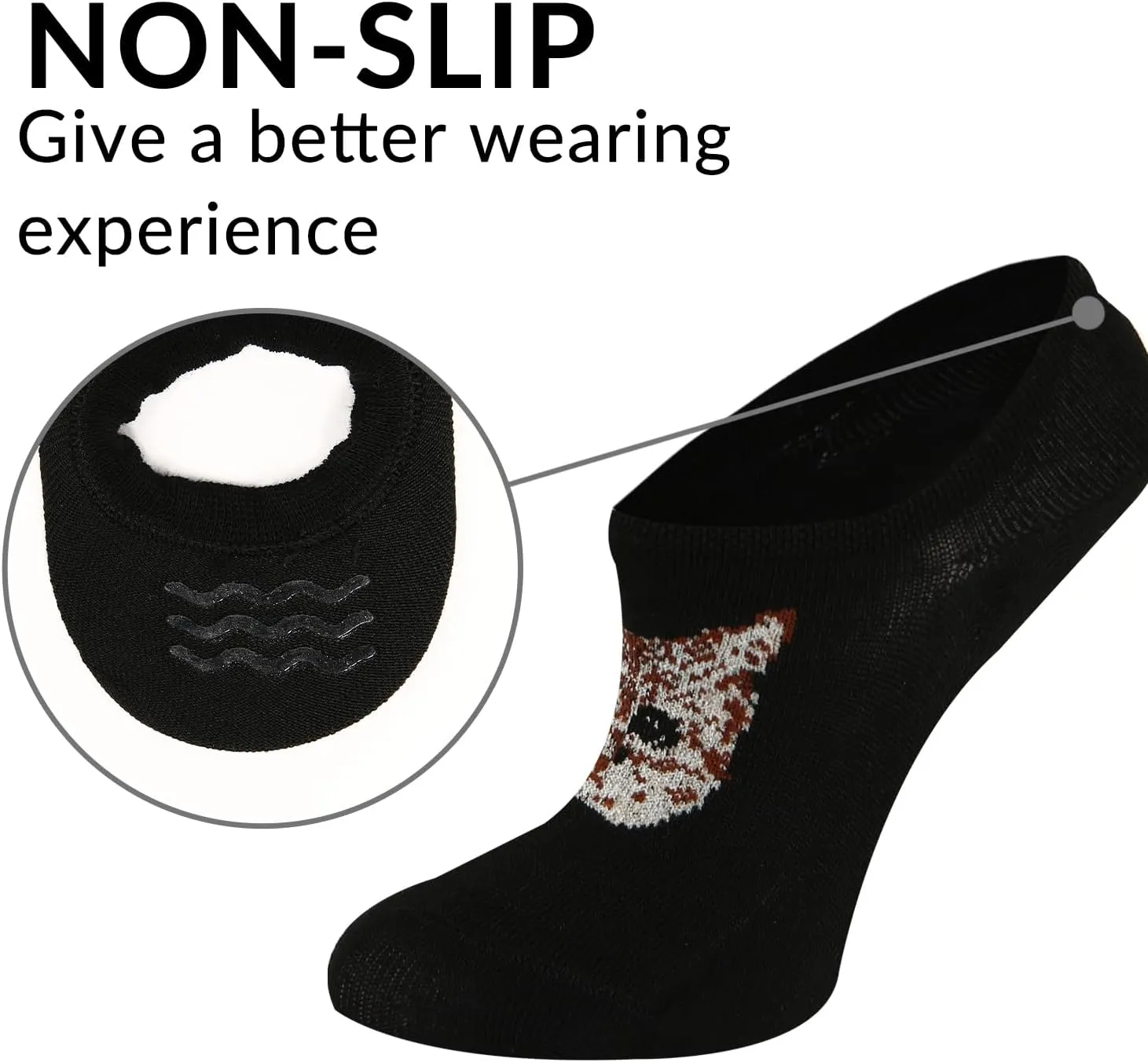 Benefeet Sox Cute No Show Socks for Women Low Cut Socks for Girls Liner Invisible Socks Cotton Flat Boat Loafer Socks