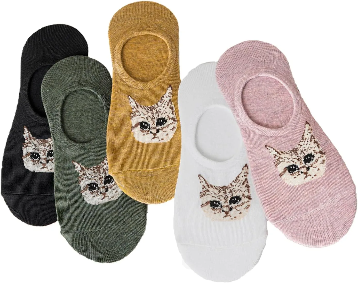 Benefeet Sox Cute No Show Socks for Women Low Cut Socks for Girls Liner Invisible Socks Cotton Flat Boat Loafer Socks