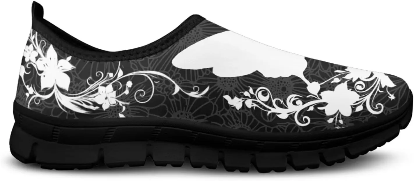 Binienty Women Casual Loafers Fashion Low-Cut Casual Flats Breathable Stretch Cloth Work Shoe
