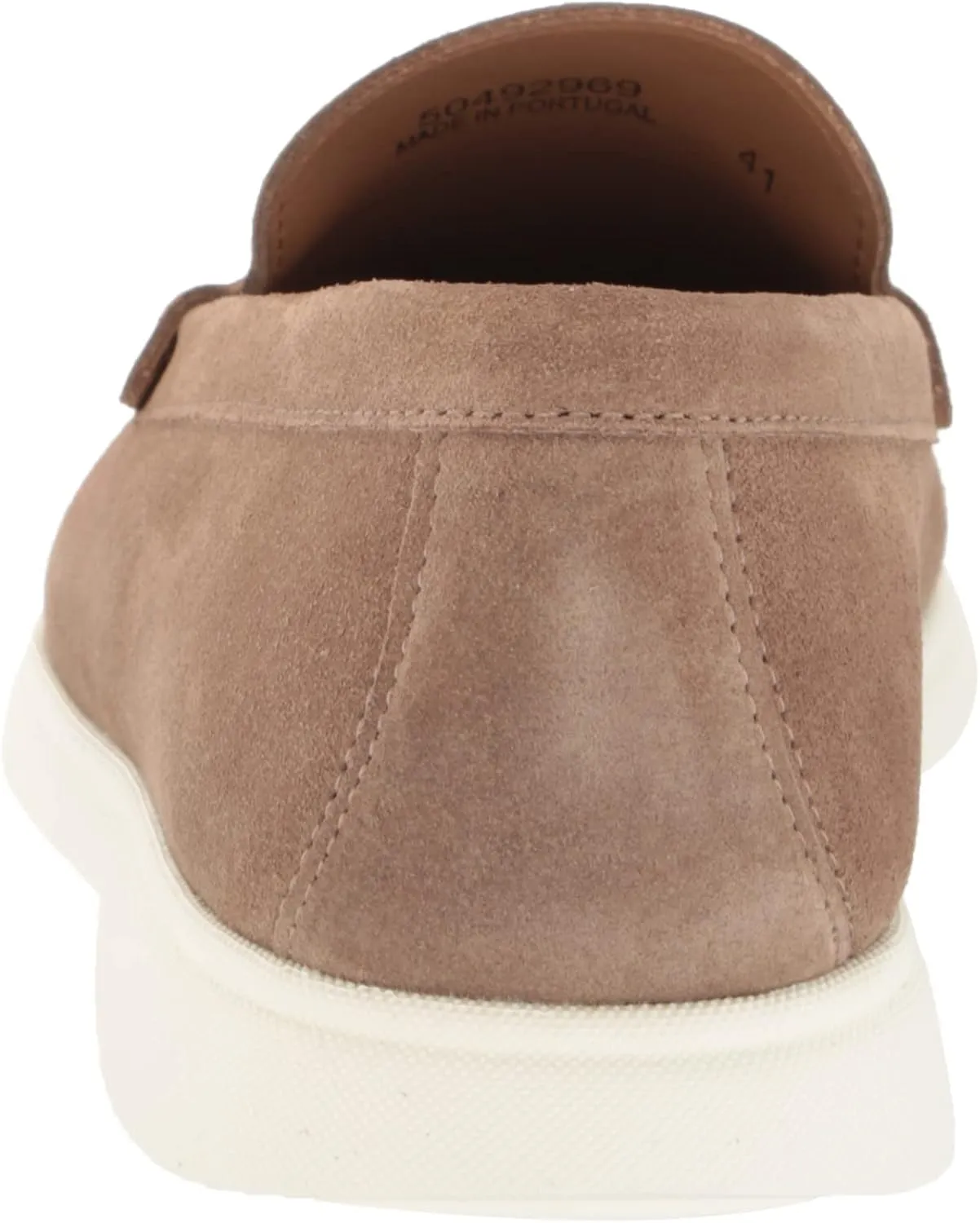 BOSS Men's Suede Loafers with Contrast Rubber Sole
