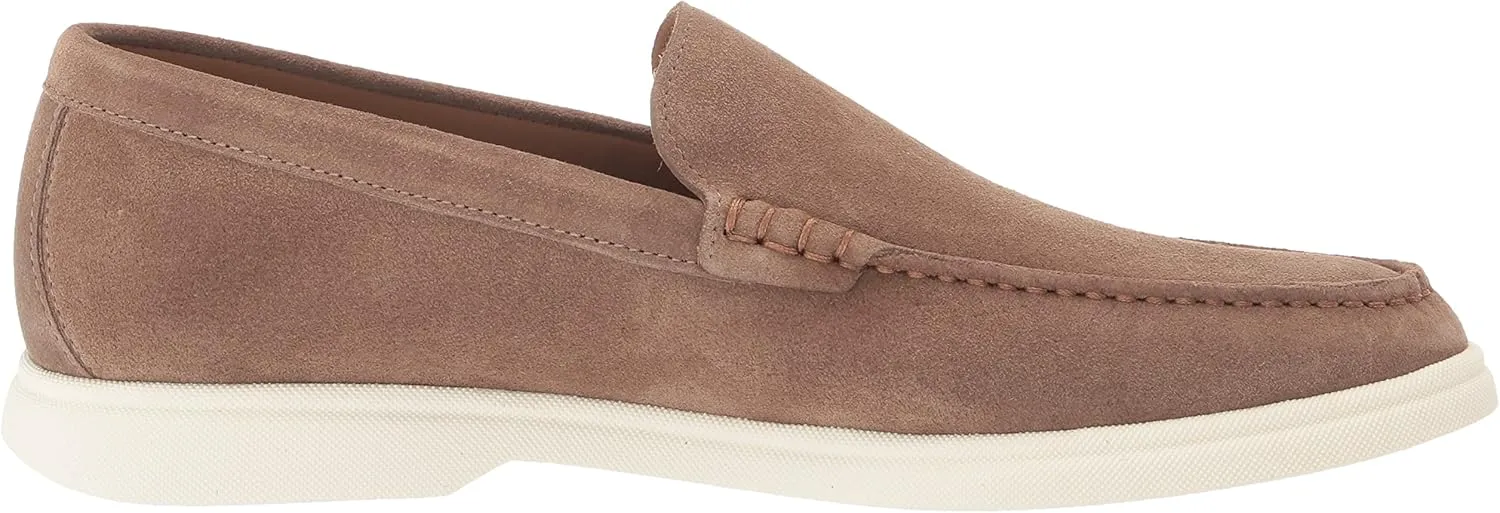BOSS Men's Suede Loafers with Contrast Rubber Sole