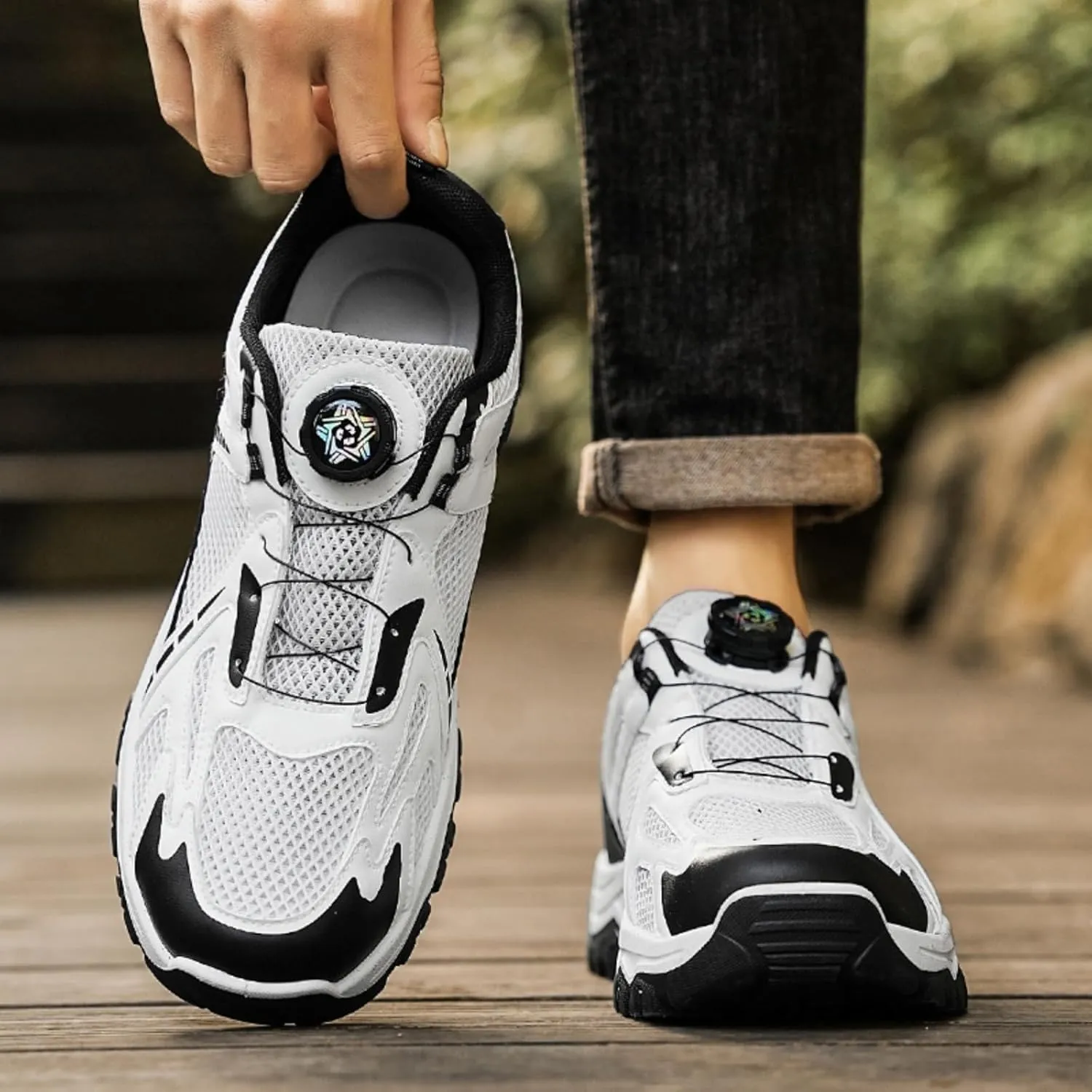 Boys Ultra - Light Breathable Sneakers: Non - Slip, Durable. Easy to Wear & Take Off. Ideal for Casual Walking & Basketball.