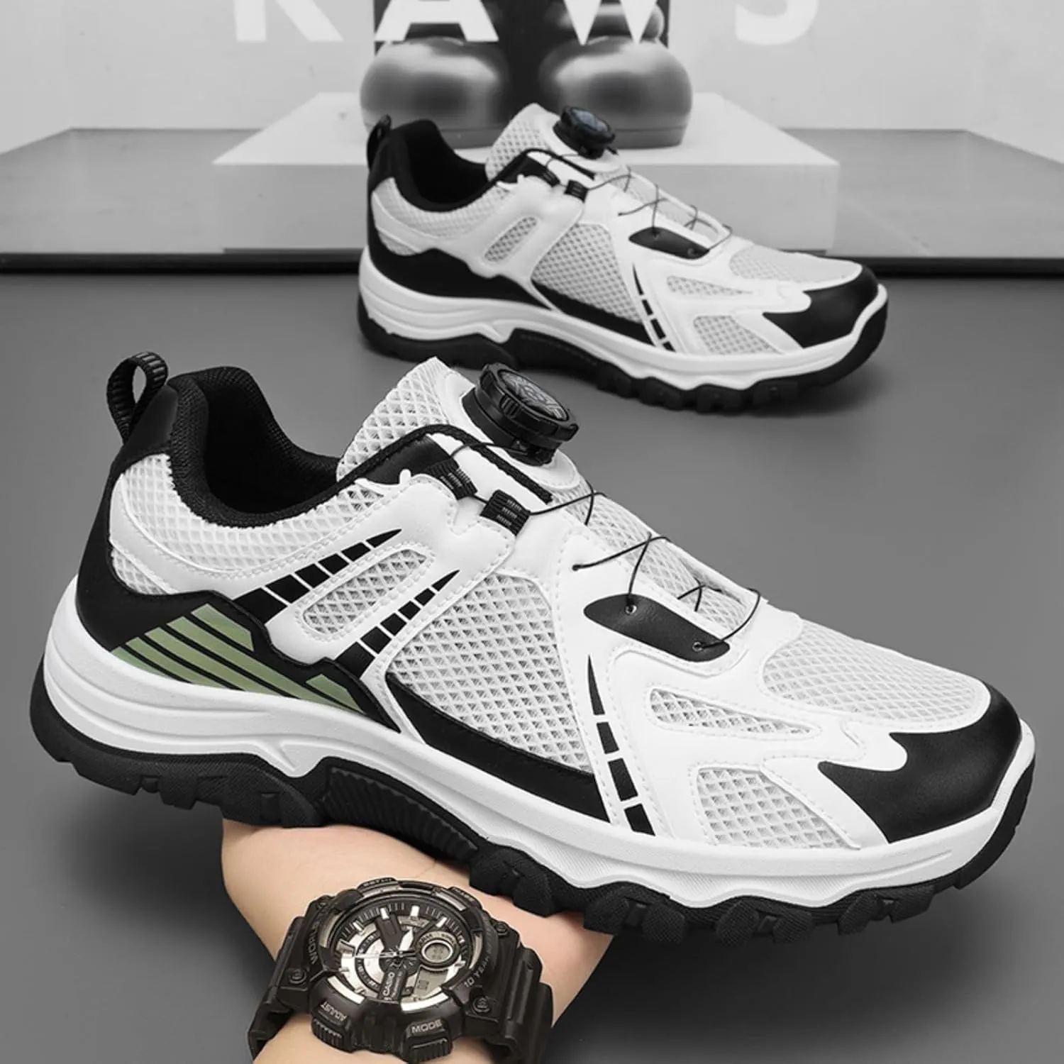 Boys Ultra - Light Breathable Sneakers: Non - Slip, Durable. Easy to Wear & Take Off. Ideal for Casual Walking & Basketball.