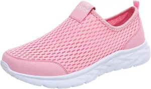 Breathable Walking Shoes for Women Stretch Cushion Sports Shoes Lightweight Flying Mesh Shoes for Elderly Women