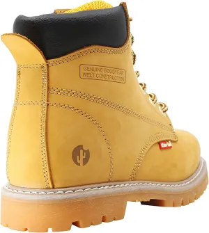 Cactus Men’s 611 Insulated Soft Toe 6” Construction Roofing Work Boots Nubuck Leather Rubber Sole Comfortable Industrial Construction Boots