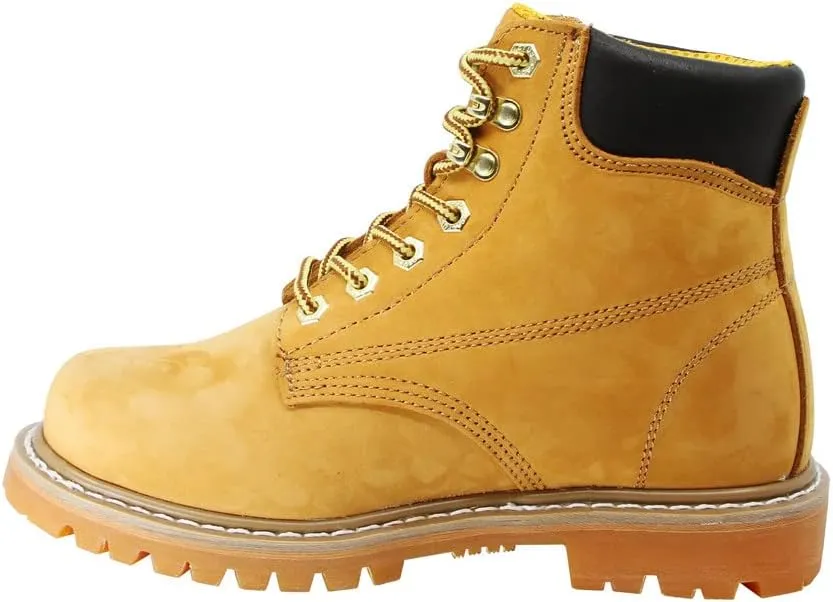 Cactus Men’s 611 Insulated Soft Toe 6” Construction Roofing Work Boots Nubuck Leather Rubber Sole Comfortable Industrial Construction Boots