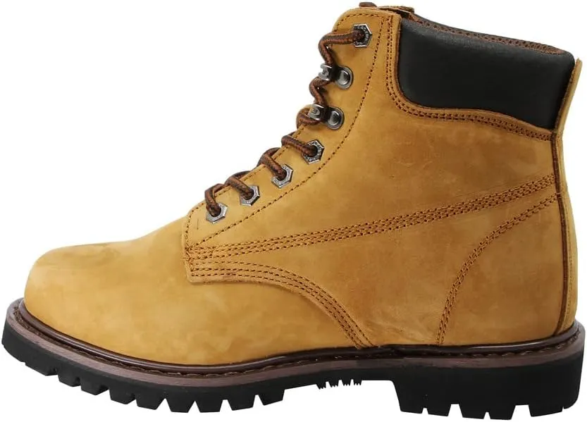 Cactus Men’s 611 Insulated Soft Toe 6” Construction Roofing Work Boots Nubuck Leather Rubber Sole Comfortable Industrial Construction Boots