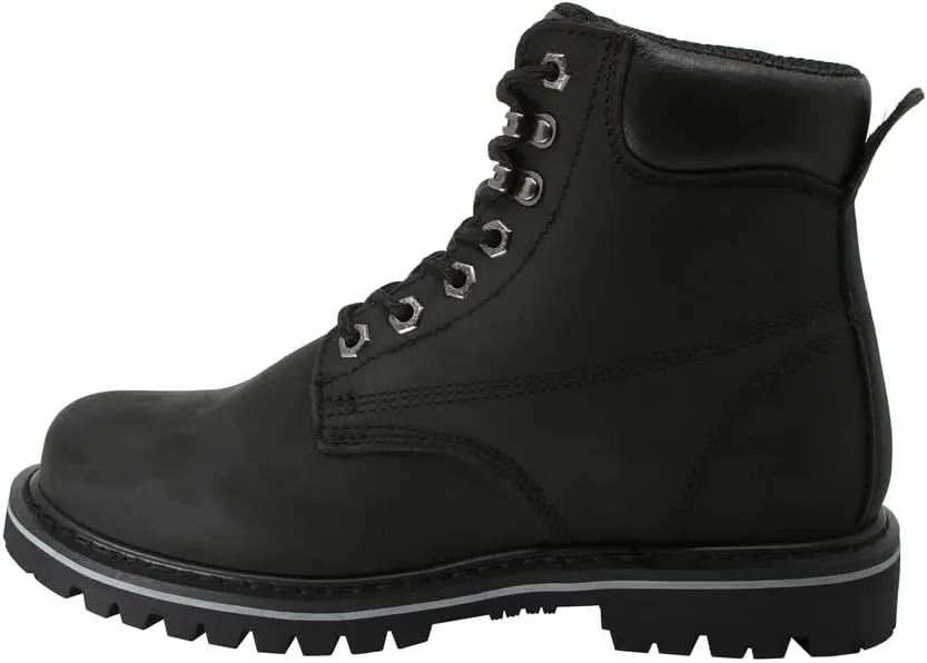Cactus Men’s 611 Insulated Soft Toe 6” Construction Roofing Work Boots Nubuck Leather Rubber Sole Comfortable Industrial Construction Boots