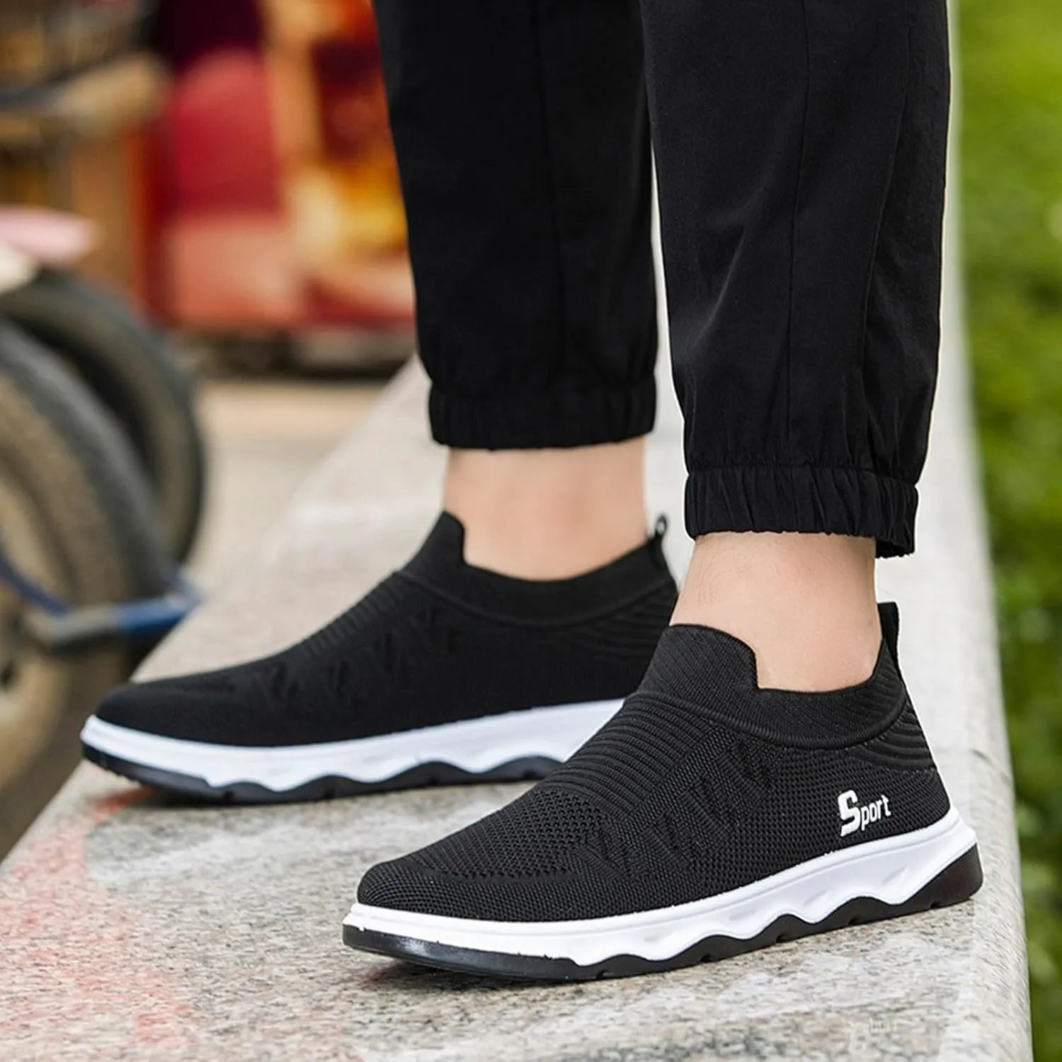 Casual Shoes for Men Casual Comfortable Running Solid Color Breathable Mens Sneaker