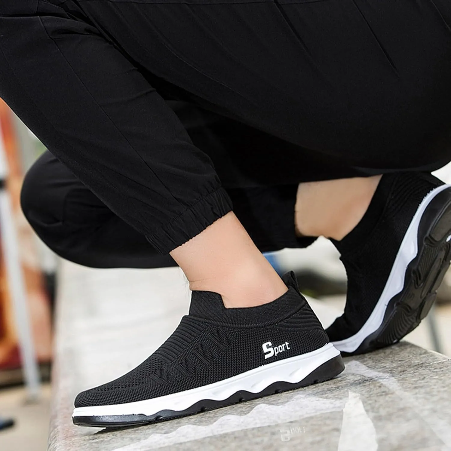Casual Shoes for Men Casual Comfortable Running Solid Color Breathable Mens Sneaker
