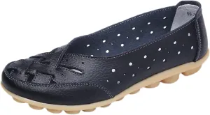 Cathalem Orthopedic Loafers for Women, Womens Casual Soft Leather Slip-on Flat Breathable Loafers, Orthopedic Shoes for Women
