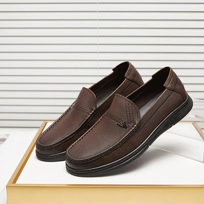 Comfort Non-Slip Lug Sole Slip-On Dress Shoes Men's Loafers Slip-On Shoes with Non-Slip Sole
