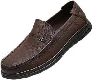 Comfort Non-Slip Lug Sole Slip-On Dress Shoes Men's Loafers Slip-On Shoes with Non-Slip Sole