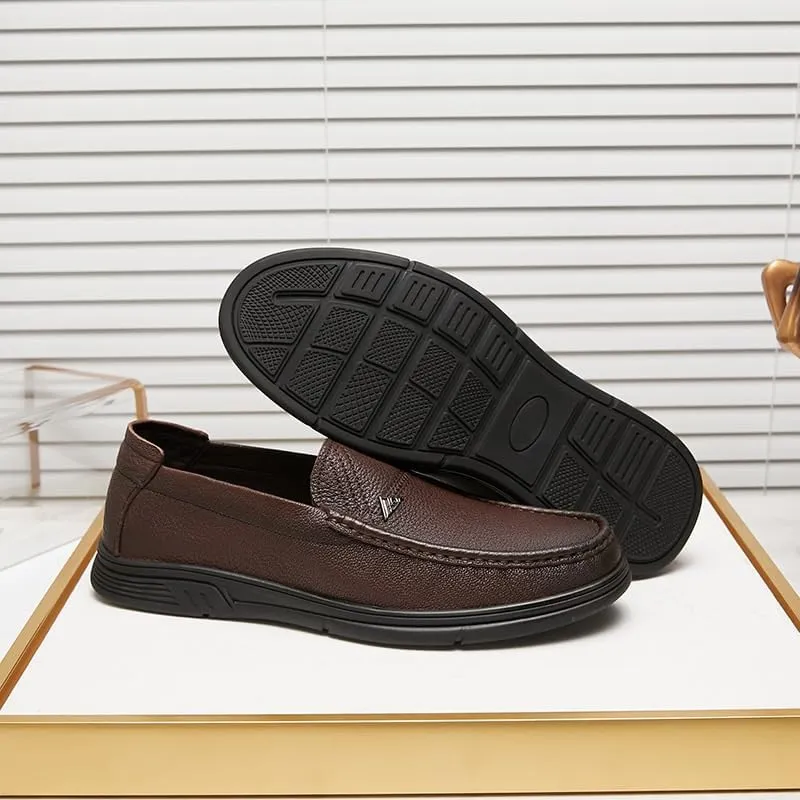 Comfort Non-Slip Lug Sole Slip-On Dress Shoes Men's Loafers Slip-On Shoes with Non-Slip Sole