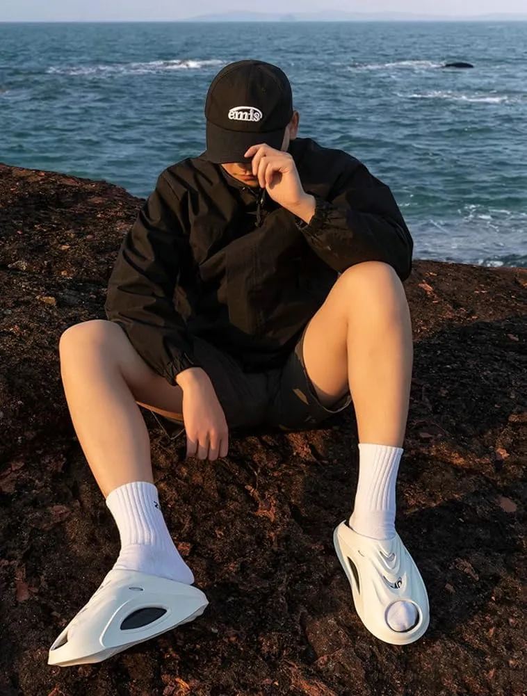 Cozy Basketball Slippers for Men Women Thick Sole Slides Soft Sandals Slip-on Home Shoes Beach Shoes Outdoor 2025