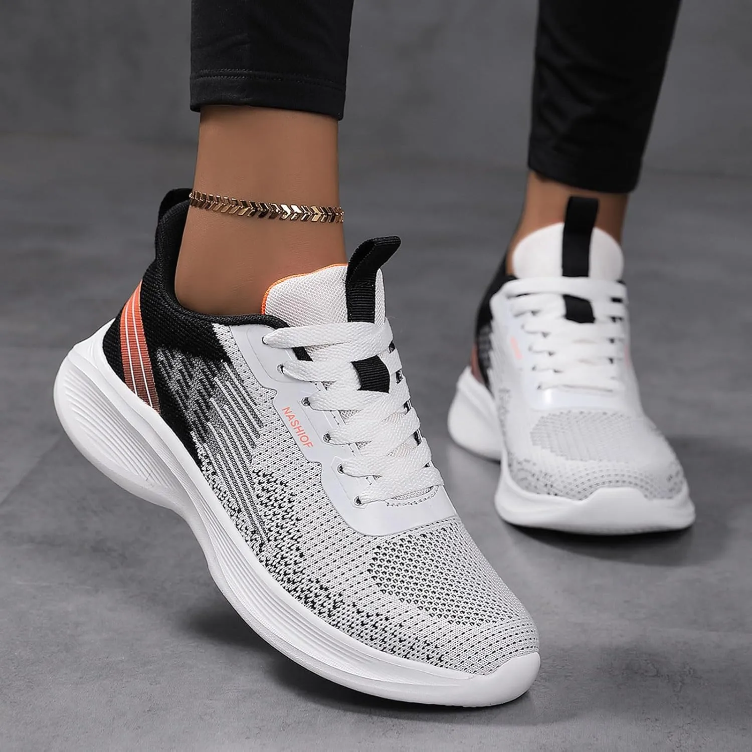 Cushion Comfortable Running Tennis Shoes for Women Workout Sport Work Casual Tennis Shoes Low Top Tennis Shoe
