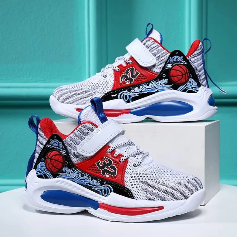 DHOVOR Kids Basketball Shoes Anti Slip Boys Girls Basketball Shoes Fashion Sneakers Basketball Trainers Comfortable Outdoor Sports Shoes for Girls (Little Kid/Big Kid)