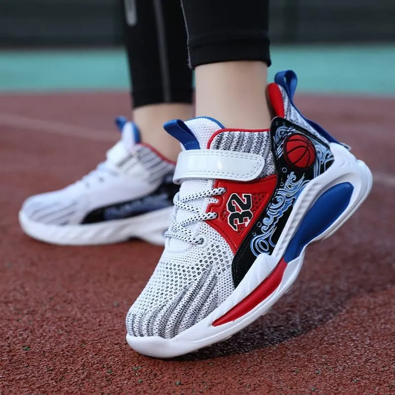 DHOVOR Kids Basketball Shoes Anti Slip Boys Girls Basketball Shoes Fashion Sneakers Basketball Trainers Comfortable Outdoor Sports Shoes for Girls (Little Kid/Big Kid)