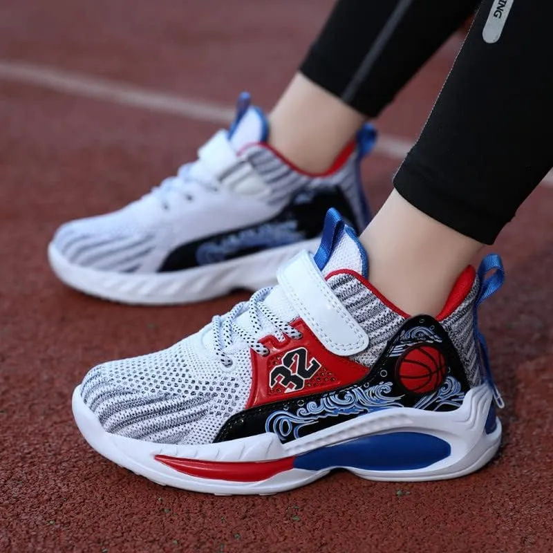 DHOVOR Kids Basketball Shoes Anti Slip Boys Girls Basketball Shoes Fashion Sneakers Basketball Trainers Comfortable Outdoor Sports Shoes for Girls (Little Kid/Big Kid)