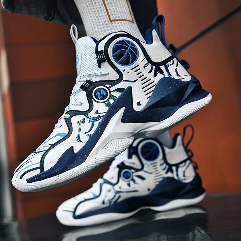 DHOVOR Mens Basketball Shoes, Teenager Fashion Basketball Sneakers, Anti-Slip Basketball Trainers Sports Shoes for Men Walking Shoes Outdoor and Indoor