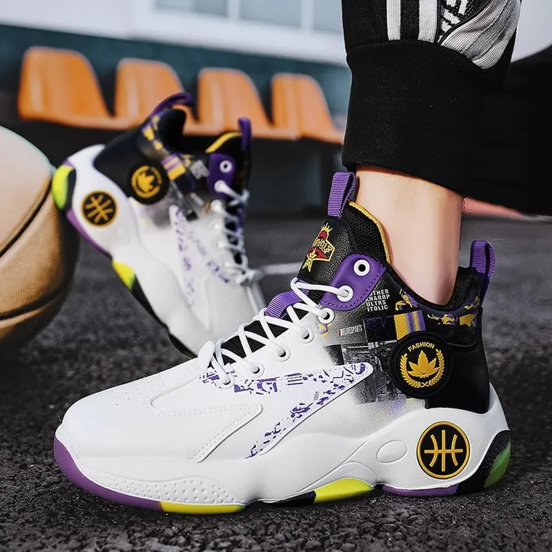 DHOVOR Mens Basketball Shoes, Youth Basketball Sneakers, Anti Slip Basketball Trainers Sports Shoes for Men Indoor and Outdoor