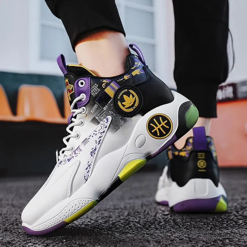 DHOVOR Mens Basketball Shoes, Youth Basketball Sneakers, Anti Slip Basketball Trainers Sports Shoes for Men Indoor and Outdoor