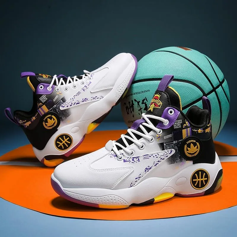 DHOVOR Mens Basketball Shoes, Youth Basketball Sneakers, Anti Slip Basketball Trainers Sports Shoes for Men Indoor and Outdoor