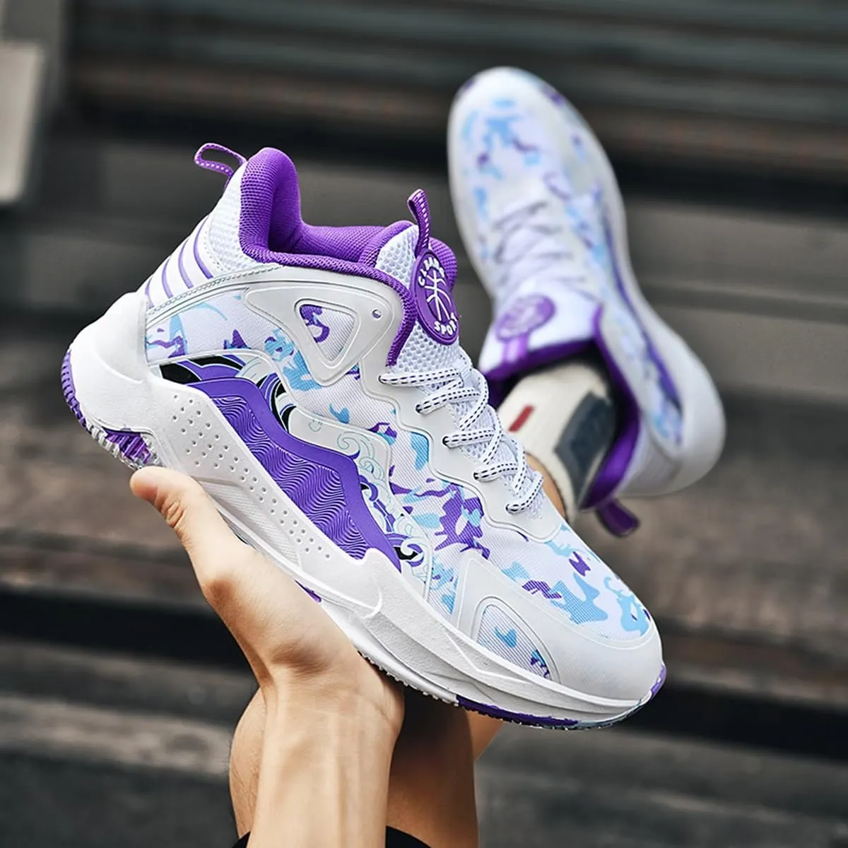 DHOVOR Womens Basketball Shoes, Teenager Fashion Basketball Sneakers, Anti-Slip Basketball Trainers Sports Shoes for Women Indoor and Outdoor