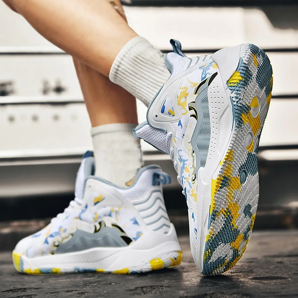 DHOVOR Womens Basketball Shoes, Teenager Fashion Basketball Sneakers, Anti-Slip Basketball Trainers Sports Shoes for Women Indoor and Outdoor