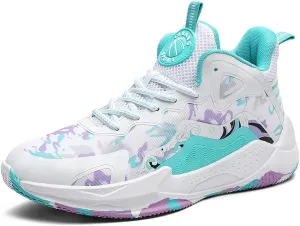 DHOVOR Womens Basketball Shoes, Teenager Fashion Basketball Sneakers, Anti-Slip Basketball Trainers Sports Shoes for Women Indoor and Outdoor