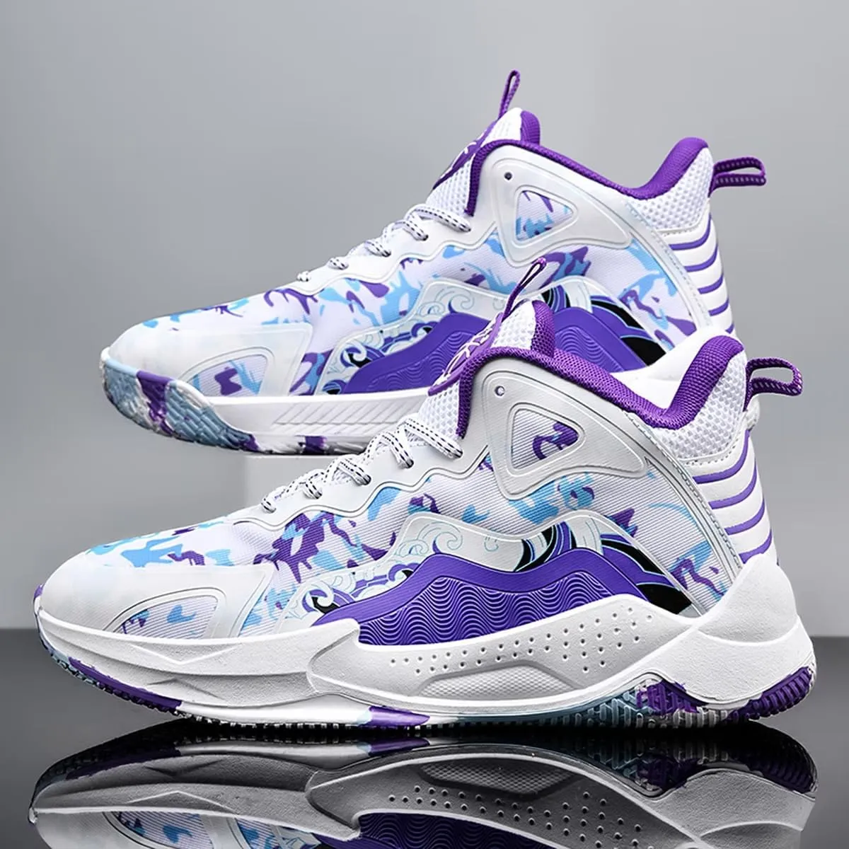 DHOVOR Womens Basketball Shoes, Teenager Fashion Basketball Sneakers, Anti-Slip Basketball Trainers Sports Shoes for Women Indoor and Outdoor