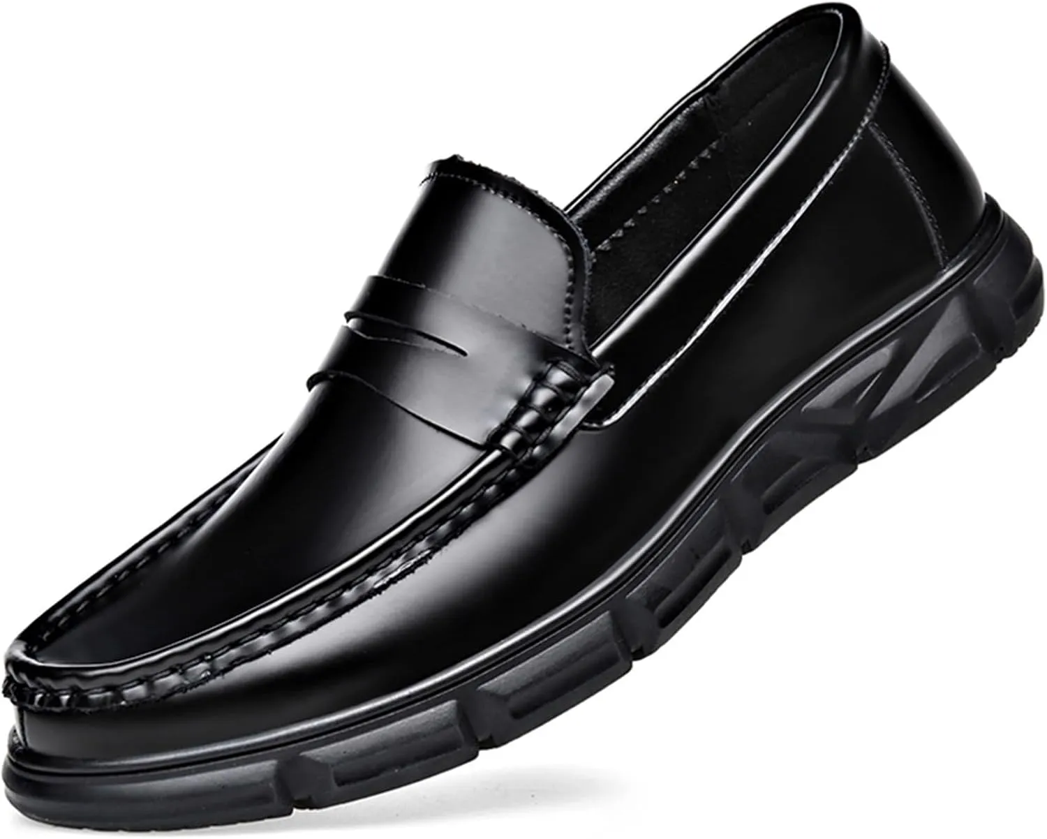 Dress Shoes for Men Men's Casual Split Leather Loafers Soft Quality Leather Shoes for Comfort and Style