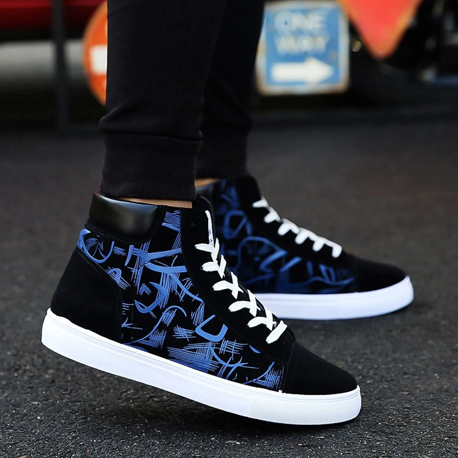 Fashion Platform Sneakers for Women 2023 Comfy Slip On Shoes for Women Black Sneakers for Women Fashion High Top Sneakers for Women Ankle Support Zapatos Comodos De Mujer Suaves