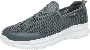 Fashion Summer Men Breathable Mesh Flat Elastic Casual Shoes Mens Sneaker Socks Sneaker (Grey, 11.5)