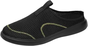 Fashion Summer Men Breathable Mesh Lightweight Comfortable Casual Shoes Tops Mens Sneaker (Black, 8.5)
