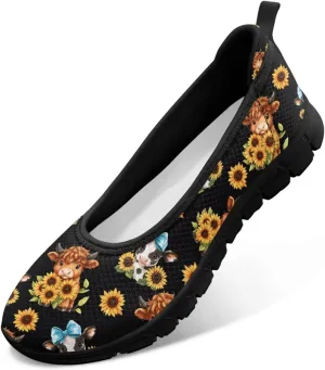 Flats Loafers Cow Low Cut Casual Dress Shoes for Women Teen Girls Comfort Walking Running Sneakers Lightweight Low Cut Tennis Shoe