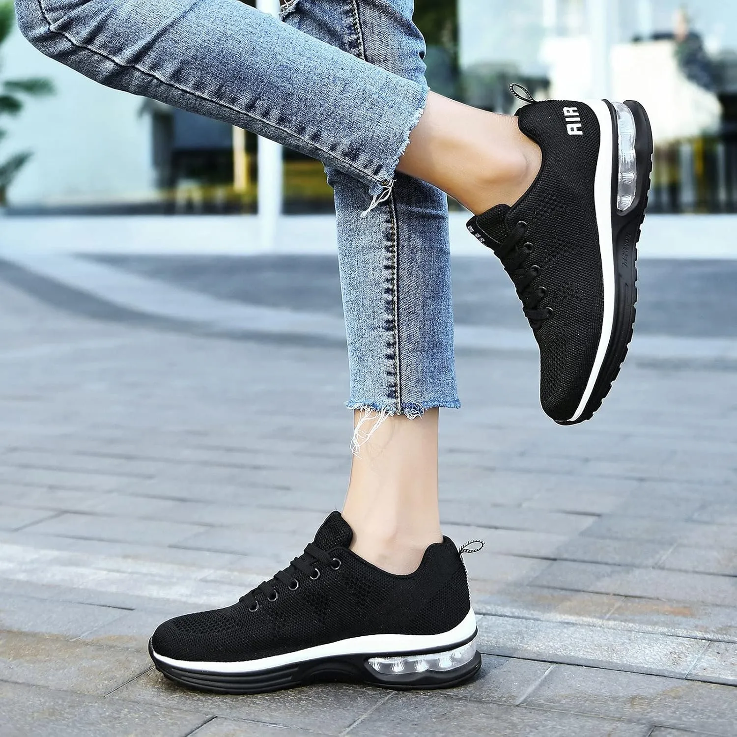 FLIOZY Womens Running Shoes Air Cushion Lightweight Sneakers Lace up Walking Tennis Shoes for Women