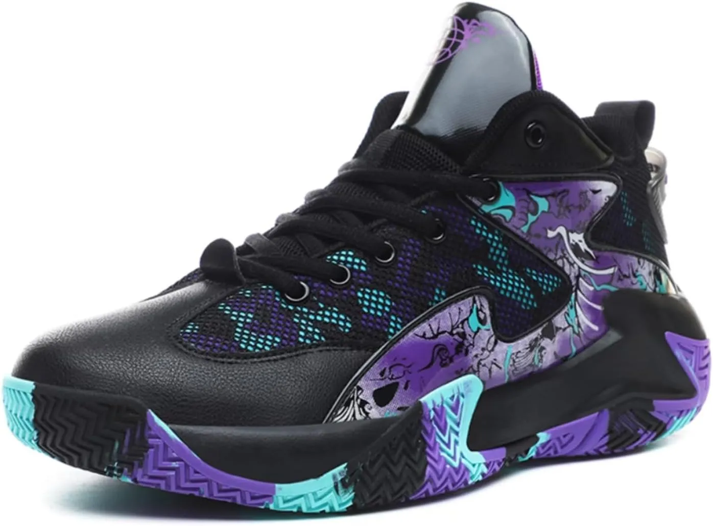 FOTN Womens Fashion High Top Lace Up Basketball Shoes Comfortable Breathable Non Slip Work Sport Athletic Running Tennis Shoes Walking Sneakers