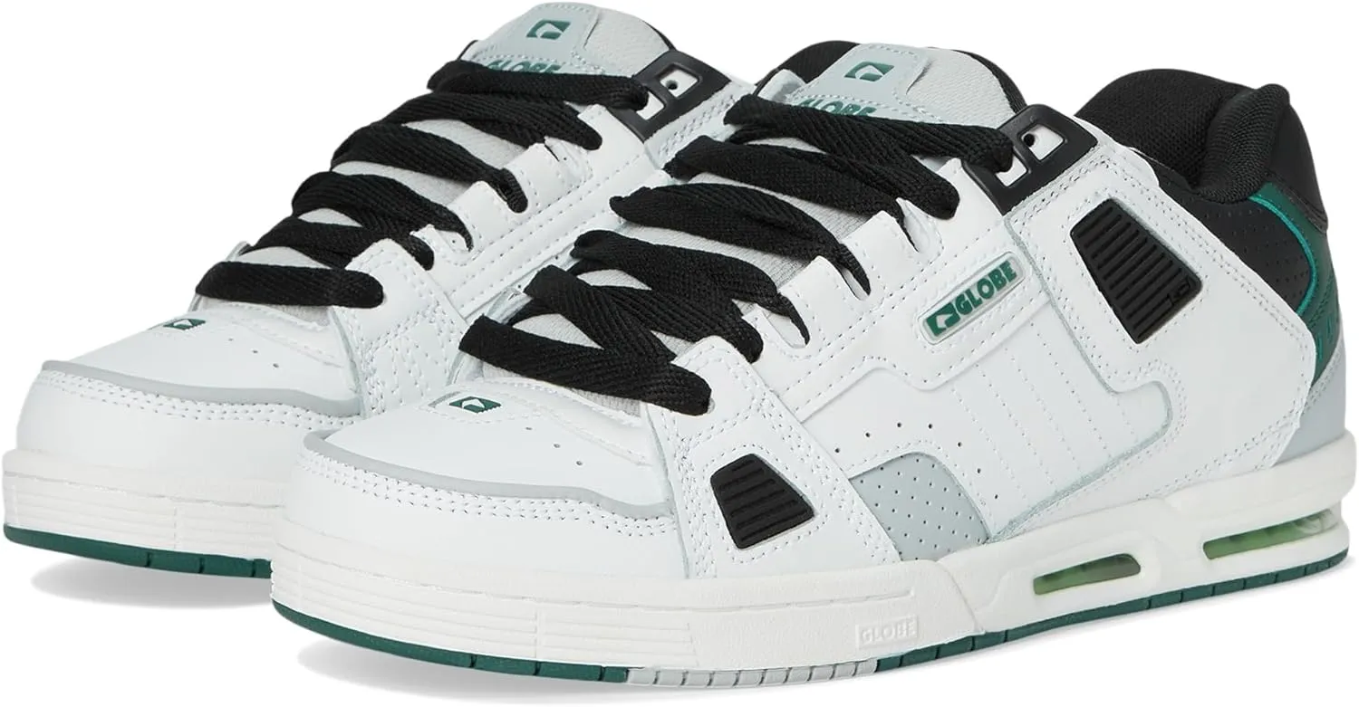 Globe Men's Sabre Skate Shoe, White/Green, 8
