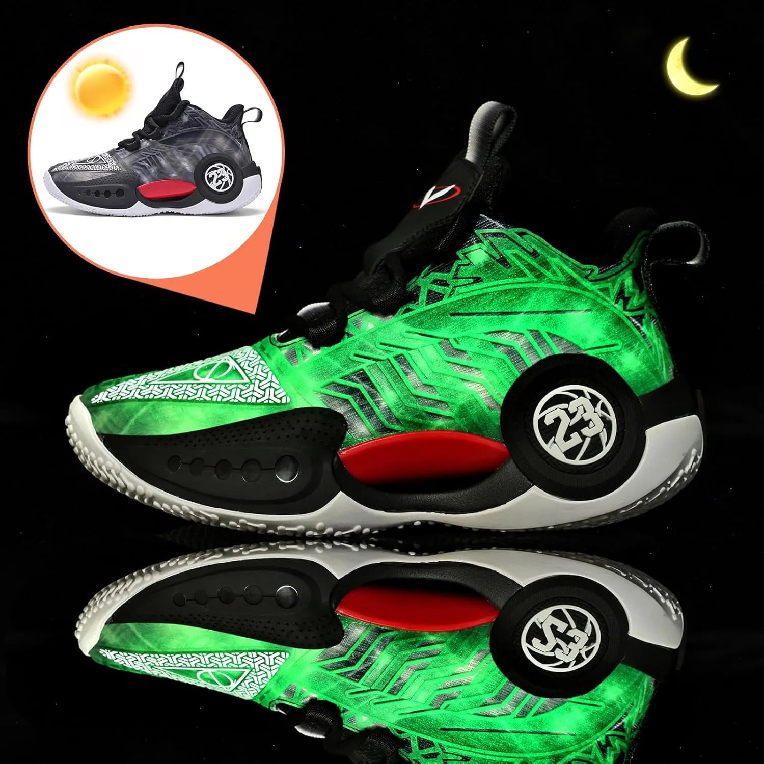 JMFCHI Kids Basketball Shoes High-top Sports Shoes Sneakers Durable Lace-up Non-Slip Running Shoes Secure for Little Kids Big Kids and Boys Girls
