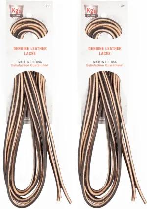 Kg's Genuine Leather Laces – 100% Genuine Leather Shoe Laces for Adults, Leather Boot Laces are Tough & Long-Lasting