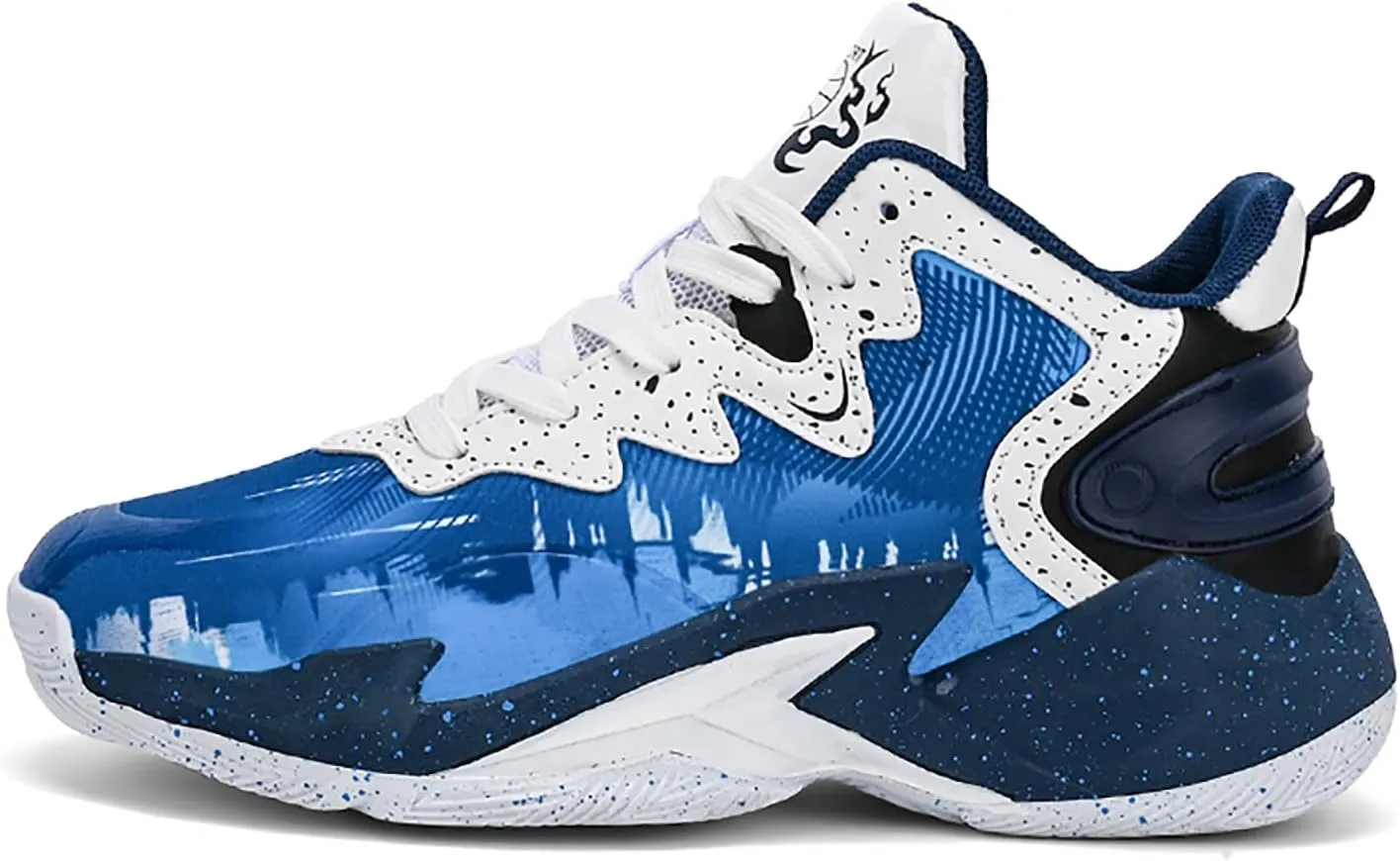 Kids Basketball Shoes Boys High-top Sports Shoes Sneakers Durable Lace-up Non-Slip Girls Running Shoes