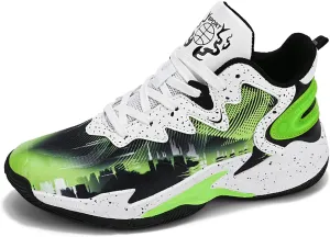 Kids Basketball Shoes Boys High-top Sports Shoes Sneakers Durable Lace-up Non-Slip Girls Running Shoes